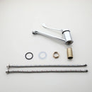 GobekUsa Brass Long Handle Basin Faucet Mixer Tap Deck Mount Chrome Polished