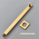 GobekUsa Gold Stainless Steel Shower Arm & Head Holder Wall Mount Fixed Pipe