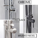 GobekUsa LED Black Outdoor Shower Set with 10" Rainfall Head