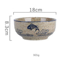 GobekUsa 6/7 Inch Ceramic Ramen Bowl - Large Soup Noodle Bowl for Kitchen and Hotel Use