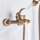 GobekUsa Brass Shower Faucet Mixer Tap Set with Hand Shower - Wall Mount Black