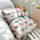 GobekUsa 3D Cherry Kids Wool Blanket - Kawaii Sweet Girl Crib Bedding