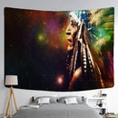 GobekUsa Indian Head Psychedelic Tapestry Wall Hanging for Bohemian Living Room