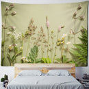 GobekUsa Boho Green Leaf Tapestry Wall Hanging - Natural Plant Landscape Home Decor
