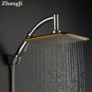 GobekUsa 20cm Square Chrome Rainfall Shower Head with Arm