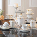 GobekUsa Elegant Bone China Tea Set Luxury Porcelain Coffee Pot Creamer Sugar Bowlcaffold