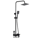 GobekUsa Black Brass Shower Set with Tub Faucet - Rainfall Bath Mixer for Bathtub