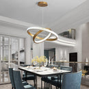 GobekUsa Gold Circle Chandelier Creative LED Lighting Modern Indoor Fixtures
