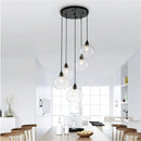 GobekUsa Hand Blown Clear Glass Globe Lamp Shade with 2 Ends Opening, D18cm Glass Cover Ball Lampshade