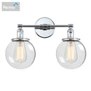 GobekUsa Glass Ball Globe Wall Light for Retro Home Decor - Double Heads E27 Sconce