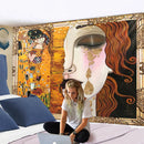 GobekUsa Bohemian Thai Style Half Face Woman Tapestry Wall Hanging for Living Room Decor