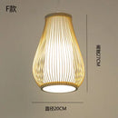 GobekUsa Japanese Bamboo Chandelier Lights for Bedroom Living Room Tea Room Zen Lamps
