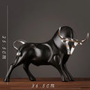 GobekUsa Bull Sculpture Resin Animal Statue Home Decor Craft Figurine