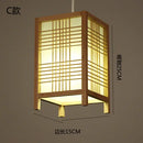 GobekUsa Japanese Bamboo Chandelier Lights for Bedroom Living Room Tea Room Zen Lamps