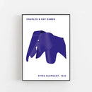 GobekUsa Elephant Bauhaus Canvas Print for Children's Room Wall Decor