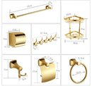 GobekUsa Gold Bathroom Hardware Set for Towels, Paper, Brushes, and More