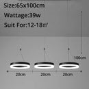 GobekUsa LED Pendant Lights: Modern Black & White Acrylic Fixture with Remote Control