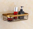 GobekUsa Brass Bathroom Hardware Set: Shelf, Toilet Brush Holder, Paper & Towel Holder