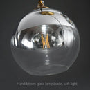 GobekUsa Glass Ball Pendant Light - Modern Nordic LED Hanging Fixture for Dining and Kitchen