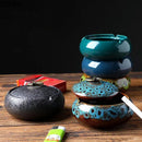 GobekUsa Glazed Porcelain Ashtray: Stylish Desk Decoration & Gift for Boyfriend