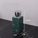 GobekUsa Dark Green Marble Bathroom Set - Nordic Light Luxury Tray Toothbrush Holder Soap Dispenser Kit