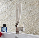 GobekUsa Gold Brass Square Basin Faucet Single Handle Deck Mounted Bathroom Sink Mixer