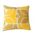 GobekUsa Grey Embroidered Cotton Pillow Cover 45x45cm for Home Decor and Living Room