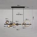GobekUsa Glass Bubble Chandelier: Nordic Minimalist Restaurant & Bar Magic Bean Lamp