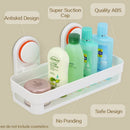 GobekUsa ABS Bathroom Shelf: Wall Mounted Suction Cup Corner Basket Holder & Shower Shelf