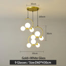 GobekUsa Glass Ball Pendant Light | Modern Nordic G9 LED Lamp for Living Room & Bedroom