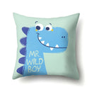 GobekUsa Dino Baby Pillowcase: Cute Dino Drive Car Letter Cushion Cover for Bedroom Decor