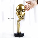 GobekUsa Lady Face Abstract Art Sculpture Resin Ornaments for Home Decor