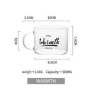 GobekUsa Creative Alphabet Glass Juice Cup with Handle | Personalized Office Tea and Dessert Cup