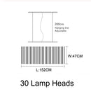 GobekUsa LED Chandelier: Modern Nordic Loft Hanging Light for Living Room, Restaurant, Bar