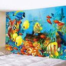GobekUsa Dolphin Psychedelic Tapestry: Bohemian Underwater Wall Hanging for Home Decoration