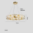 GobekUsa Gold Iron Glass Chandelier Lighting for Dinning Room