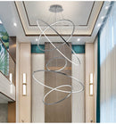 Large Ring Stainless Steel Light Fixture for Living Room, Hall, Staircase, Foyer, Stairwell