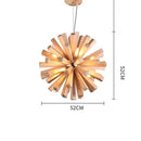 GobekUsa Dandelion Wooden Pendant Lights - Solid Wood Hanging Lamps for Dining Room & Restaurant