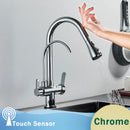 GobekUsa Black Dual Modes Kitchen Faucet 2 in 1 Pure Water Mixer Tap