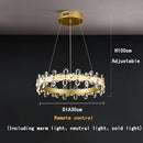GobekUsa Crystal LED Chandelier: Luxury Lighting for Living, Dining, Kitchen - Elegant Iron & Aluminum Design