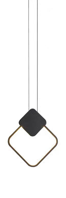 GobekUsa Black Ring Pendant Lamp | Dimmable LED Ceiling Hanging Light for Bedroom Decor