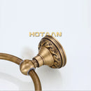 GobekUsa Antique Brass Round Towel Ring for Elegant Bathroom - Wall Mounted Classic Design