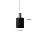 GobekUsa Black Travertine Cement Terrazzo Pendant Light Industrial Hat Light