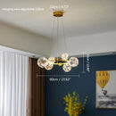 GobekUsa Gold LED Glass Bubble Chandelier for Dining Room and Restaurant