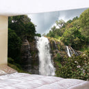 GobekUsa Forest Waterfall Art Tapestry: Boho Hippie Decor Yoga Mat Sofa Blanket