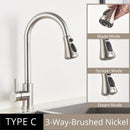 GobekUsa Antique Brass Kitchen Faucet Pull Out Single Handle Mixer Tap 360 Rotation