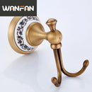 GobekUsa Antique Bronze Ceramic Robe Hook Wall Mounted Coat Hook Bathroom Accessories