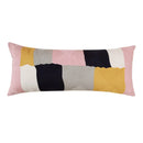 GobekUsa Geometric Embroidery Pillow Cover 45x45cm/30x50cm Yellow Pink Abstract Design