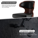 Swivel PU Leather Bar Stool — Height Adjustable, Large Seat