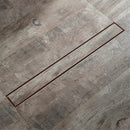 GobekUsa 60cm Rose Gold Bathroom Floor Drain Strainer, Deodorant Conceal Shower Drain